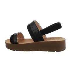 Riemchensandalen , Flach,