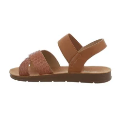 Riemchensandalen , Flach, Geflochten