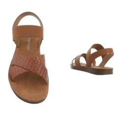 Riemchensandalen , Flach, Geflochten 5 Riemchensandalen , Flach, Geflochten -Schuh Verkaufs-Shop 29249613 03