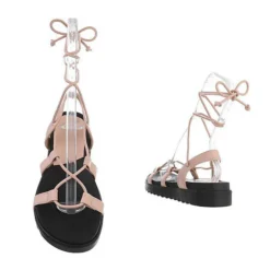 Riemchensandalen Hakenschnürung, Flach, Dekoschnüre 5 Riemchensandalen Hakenschnürung, Flach, Dekoschnüre -Schuh Verkaufs-Shop 29250708 03