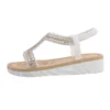Riemchensandalen , Keilabsatz/Wedge, Riemen, Strass