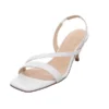 PETER KAISER Damen Riemchensandalen Felicia Sandalette Fußbett Bequem Freizeit Glattleder Uni Riemchensandalen - Weiß