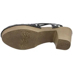 Rieker Damen Riemchensandalen Sandalette Fußbett Bequem Freizeit Synthetik Uni Riemchensandalen - Schwarz -Schuh Verkaufs-Shop 29822120 09