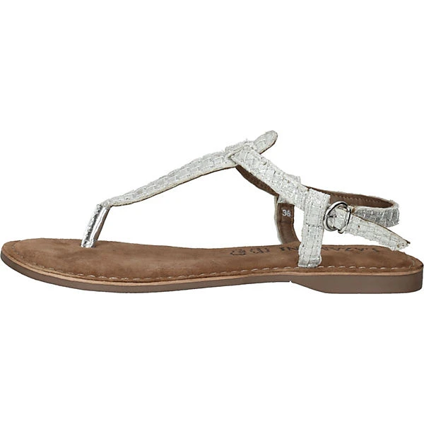 Lazamani Zehensteg T-Steg-Sandalen - Silber 2 Lazamani Zehensteg T-Steg-Sandalen - Silber – Bild 2
