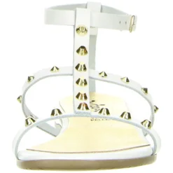Damen Römersandaletten Nieten Weiß - Weiß -Schuh Verkaufs-Shop 8869412 04