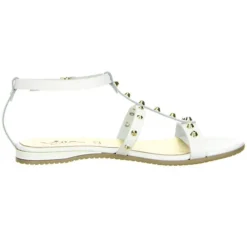 Damen Römersandaletten Nieten Weiß - Weiß -Schuh Verkaufs-Shop 8869412 06