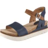 Josef Seibel Clea 01 Riemchensandalen - Blau-kombi